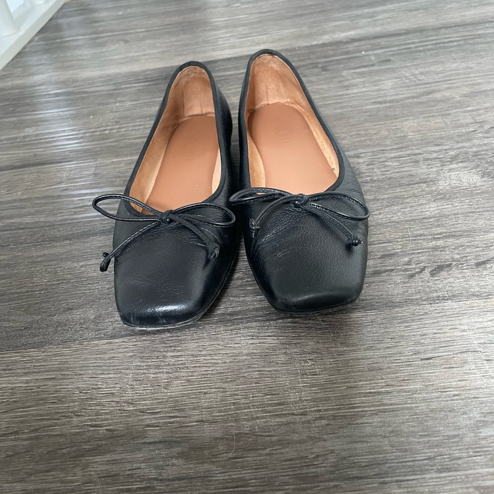 Leather Black Ballet Flats